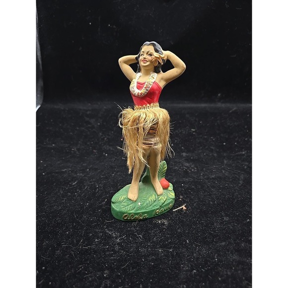 Vintage Dancing Hawaiian Hulu Dancer Moves Spring Bobble Nodder Aloha Hawaii